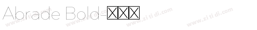Abrade Bold字体转换